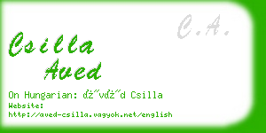 csilla aved business card